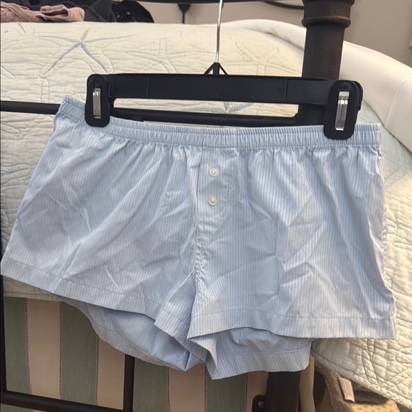 Brandy Melville Light Blue Striped Shorts - Picture 1 of 1